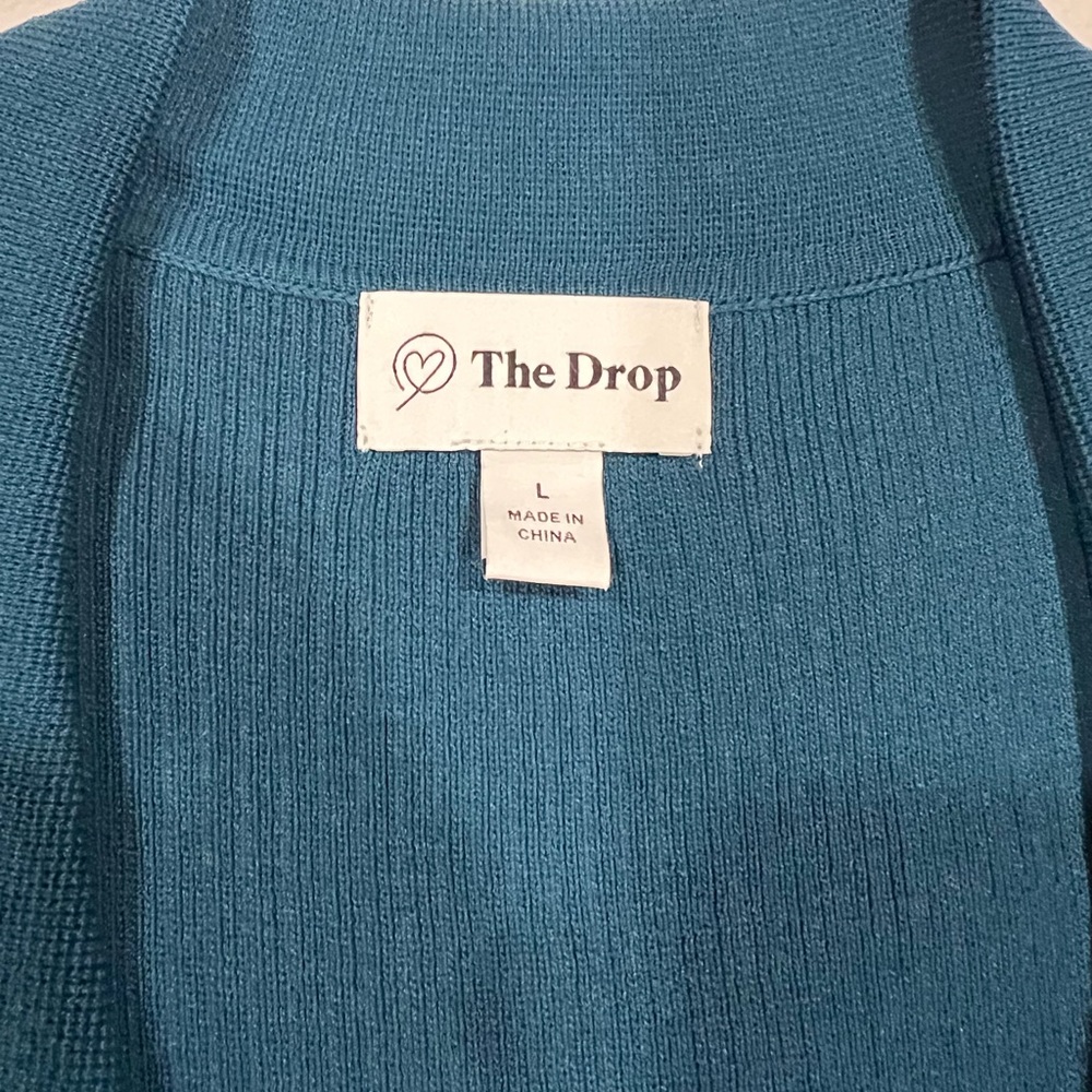 The Drop Button-Front Ribbed Collared Cardigan - image 3